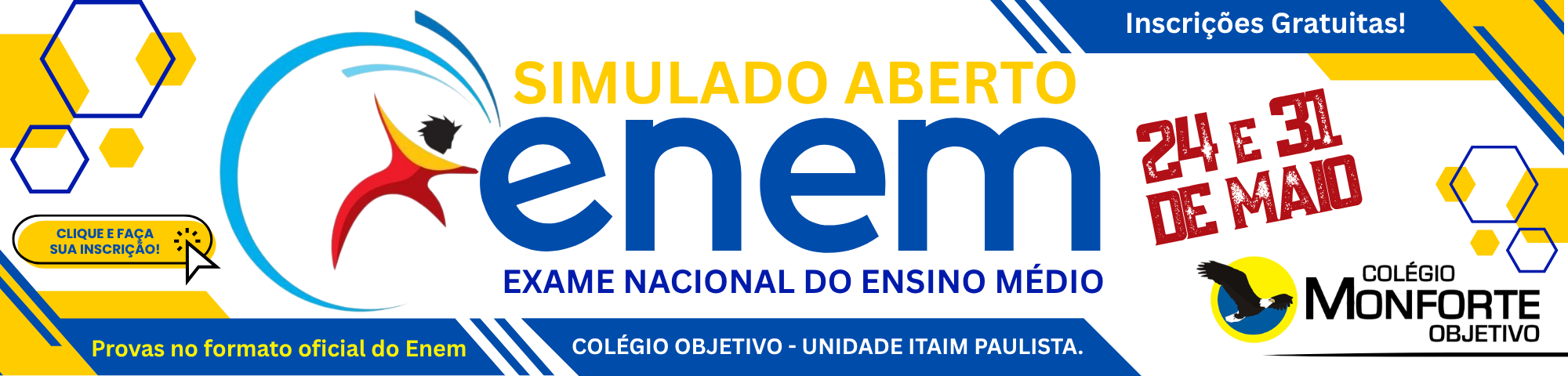 Faça já a sua inscrição no Simulado Aberto Enem Maio de 2026! Não perca tempo!